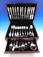 Fiesta by Hallmark Sterling Silver Flatware Set Service 73 pieces G Monogram