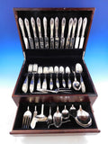 Fiesta by Hallmark Sterling Silver Flatware Set Service 73 pieces G Monogram