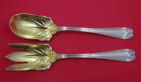 Colonial by Tiffany and Co Sterling Silver Salad Serving Set 2pc GW 9 3/4"
