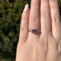 14k Gold 1.19ct Precious Genuine Natural Topaz and .17ct Diamond Ring (#J7113)