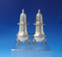 Sterling Silver Salt and Pepper Shaker Pair #2964 Gadroon Style w/ Feet (#5127)