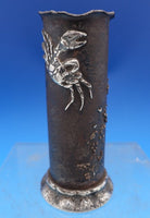 Mixed Metals by Gorham Sterling Silver Desk Item Pen Holder w/Crabs #W37 (#8436)