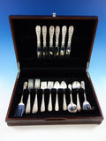 Rose by Stieff Sterling Silver Flatware Set Service 33 Pieces Repousse