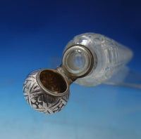 English Sterling Silver Perfume Flask with Cut Crystal 11 3/4" (#5545)