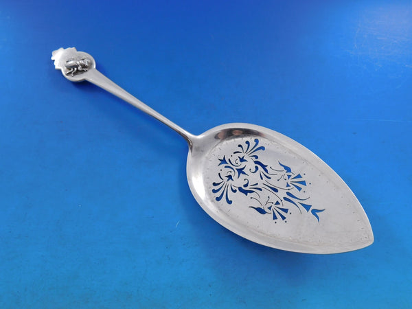 Gorham Sterling Banana Server pierced brite-cut Aesthetic Applied Beetle 9 1/2"
