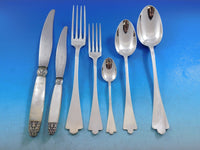 Arts & Crafts by Albert & Andre Calle French 950 Silver Flatware Set Service