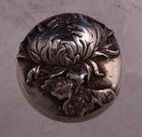 Chrysanthemum by Shiebler Sterling Silver Snuff Box Gold Washed #1240 (#8719)