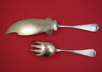 Duhme Sterling Silver Fish Serving Set GW Applied Fish Hammered Aesthetic