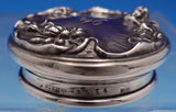 Simons Bros Sterling Silver Dresser Jar with glass Nouveau Woman (#9149)