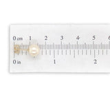 14k Yellow Gold 7.3mm Creamy White Cultured Pearl Stud Earrings (#J7055)