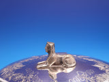 Victorian Silverplate & Cut Glass Biscuit Jar 3-D Sphinx Silber Fleming (#9218)
