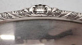 International Sterling Silver Serving Plate on Pedestal Leaf Shell Border #2739