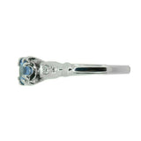 Platinum .49ct Genuine Natural Sapphire and Diamond Ring (#J4590)