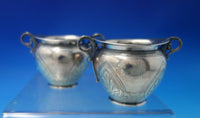 Lotus by Peter Krider Sterling Silver Salt Dip Master Pair #149 c.1860 (#6121)