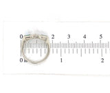 14k White Gold Genuine Natural Emerald Diamond 3-Stone Ring w/GIA Report #J6810