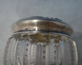 Irian by Wallace Sterling Silver Glass Powder Jar #3000 1 3/4" x 2 3/8" (#6222)