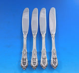 Rose Point by Wallace Sterling Silver Butter Spreader HH Modern Set 4 pcs 6 1/4"