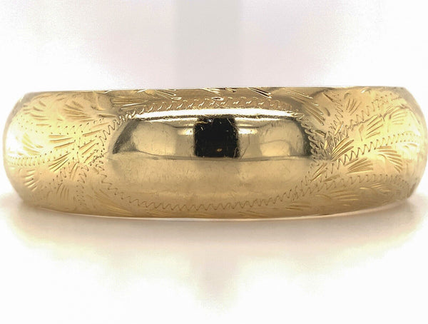 14k Yellow Gold Bangle Bracelet Jewelry 15.53dwt (#J5962)
