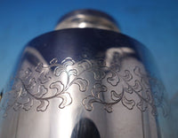 Japanese .950 Silver Vase with Gold Flower Engraved Leaves 9 3/4" Tall (#5583)