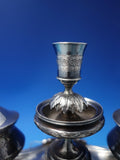 Coin Silver Double Inkwell with Bust of Women & Acanthus Leaves c. 1840 (#6177)
