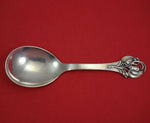 K. Jacobsen Danish Sterling Silver Berry Spoon Pierced Floral and Leaf Handle 8"