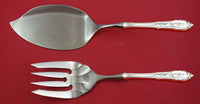 Rose Point by Wallace Sterling Silver Salmon Serving Set Fish Custom Made