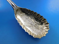 Dew Drop by Shiebler Sterling Silver Berry Spoon with Pie Crust Edge BC GW 9"