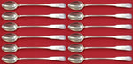 Old English Tipt By Gorham Sterling Silver Iced Tea Spoon Set 12 pcs 7 3/8"