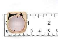 14k Yellow Gold Men's Modern Designer Ring with Brick Design Size 8.25 (#J7303)