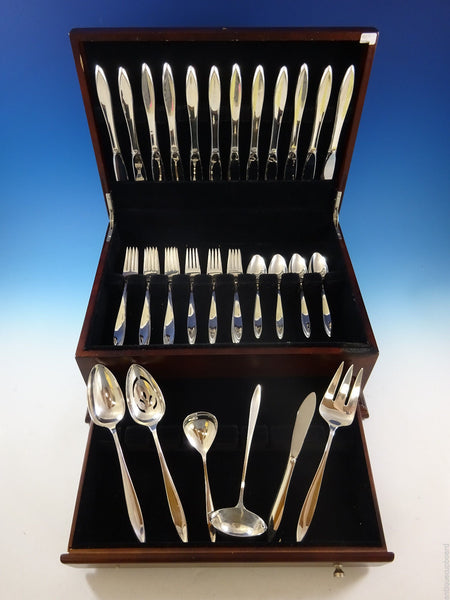 Esprit by Gorham Sterling Silver Flatware Set 12 Service 54 PC Midcentury Modern