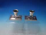 Herrera Mexican Sterling Silver Pair of Candle Holders Mid-Century c1950 (#5992)