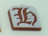 14K Gold Carved Agate Initial Pendant - You Choose Personalized New (#J2154)
