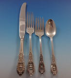 Rose Point by Wallace Sterling Silver Flatware Set For 24 Service 128 Pieces