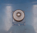 Norwegian Sterling Silver Glass Salt Pepper Shaker Set 2pc White Enamel (#6896)