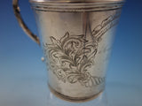 Tifft & Whiting Coin Silver Baby Child's Cup Mug B.C. Scroll Work Dated 1-18-52