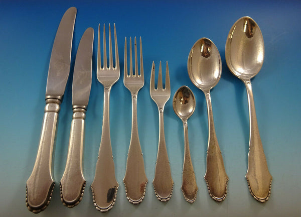 Christiansborg by Grann & Laglye Denmark Sterling Silver Flatware Set For 12