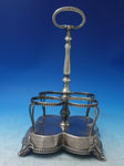 William Gale Sterling Silver Cruet Set Holder HH w/ Applied Rings c.1856 (#6031)