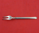 Hestenes Norwegian Sterling Silver Pickle Fork 2-Tine with White Enamel 3 7/8"