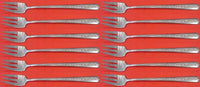 Rambler Rose by Towle Sterling Silver Cocktail Fork Set 12 pieces 5 1/2"