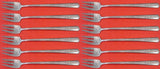 Rambler Rose by Towle Sterling Silver Cocktail Fork Set 12 pieces 5 1/2"