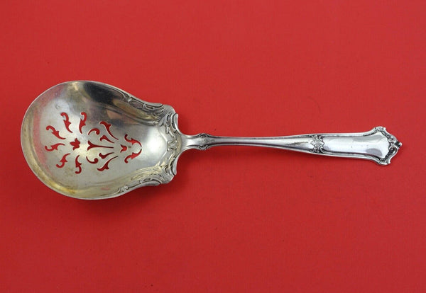 Saxon by Wallace Sterling Silver Pea Spoon Pierced 9 1/8"