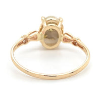 10k Yellow Gold 1.68ct Genuine Natural Gold Vein Quartz Ring Size 7.25 (#J6938)