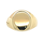 10k Yellow Gold Plain Blank Men's Signet Ring Size 8 Jewelry (#J6795)
