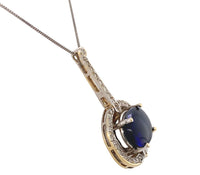 14k Gold Genuine Natural Black Opal and Diamond Pendant with GIA Report (#J6594)