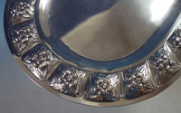 Aztec Rose by Sanborns Mexican Sterling Silver Bread Tray Oval 12" (#1772)