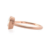 14k Rose Gold .39ct Champagne Genuine Natural Diamond Ring Size 6.25 (#J6023)