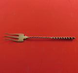 Square Twist #5 by Whiting Sterling Silver Cocktail Fork Gold Washed 5 1/2"