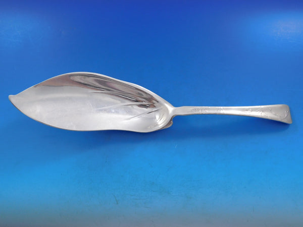 Lap Over Acid Etched by Tiffany Sterling Silver Fish Server Catfish Seaweed Sea