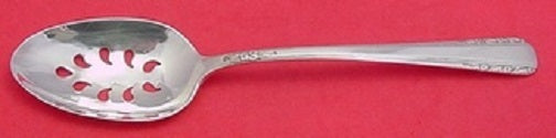 Courtship by International Sterling Silver Serving Spoon Pierced Custom 8 1/2"
