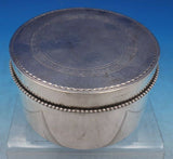 German .833 Silver Jewelry Box Round Hinged Lid Dutch Hatchet Remark BC (#6612)